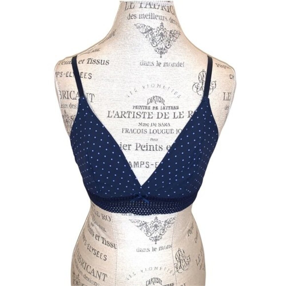 Cute Navy Polkadot bralette